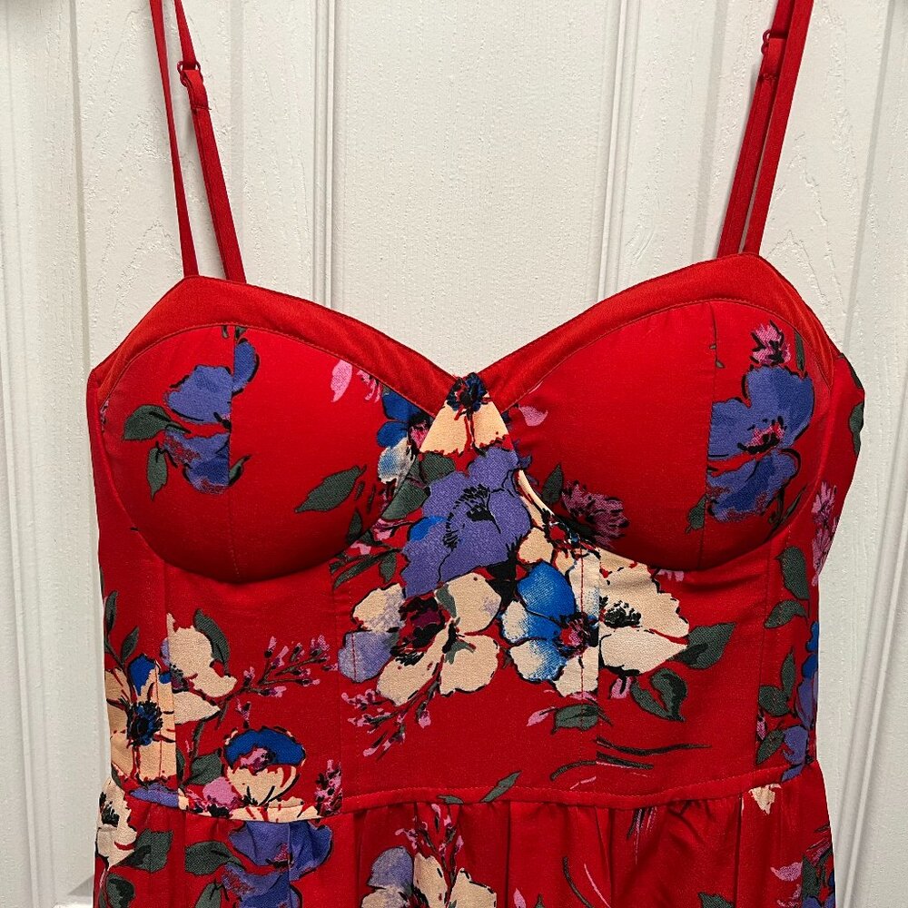 Red Floral Summer Dress